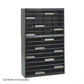 Safco E-Z Stor Black Mail Organizer, 60 Letter Size Compartments