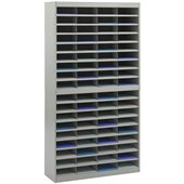 Safco E-Z Stor Grey Mail Organizer, 72 Letter Size Compartments