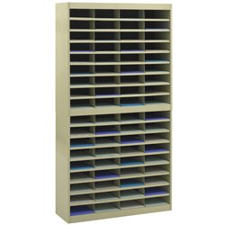 Safco E-Z Stor Sand Mail Organizer, 72 Letter Size Compartments