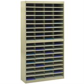 Safco E-Z Stor Sand Mail Organizer, 72 Letter Size Compartments