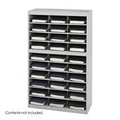Safco E-Z Stor Grey Steel Mail Organizer, 30 Compartments