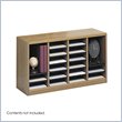 ADD TO YOUR SET: Safco E-Z Stor Medium Oak Wood Mail Organizer, 24 Compartments