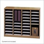 Safco E-Z Stor Medium Oak Wood Mail Organizer, 36 Compartments
