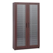 Safco Mahogany 60 Compartment Mail Organizer With Doors