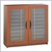 Safco Cherry 30 Compartment Mail Organizer With Doors