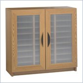Safco Medium Oak 30 Compartment Mail Organizer With Doors
