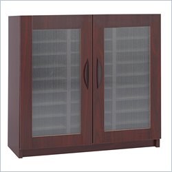 Safco Mahogany 30 Compartment Mail Organizer With Doors