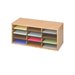 Safco Medium Oak Wood/Corrugated 12 Compartment Mail Organizer