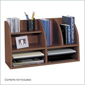 Safco Mahogany Radius Front Eight Compartment Desk Top