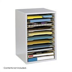 Safco Grey 11 Compartment Vertical Desk Top Sorter