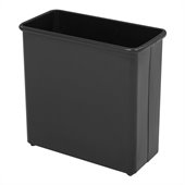 Safco Black Rectangular Wastebasket 27.5 Quart (Set of 3)