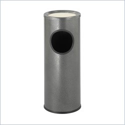 Safco Black 3 Gallon Speckle Ash 'N Trash Garbage Can