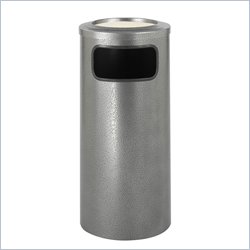 Safco Black 12 Gallon Speckle Ash 'N Trash
