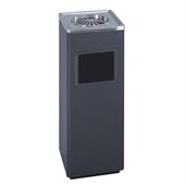 Safco Black Square Ash And Trash Receptacle in Black