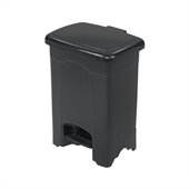 Safco Black 4 Gallon Step-On Plastic Receptacle