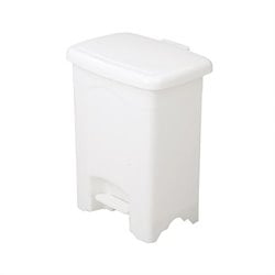 Safco White 4 Gallon Step-On Plastic Receptacle