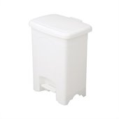 Safco White 4 Gallon Step-On Plastic Receptacle