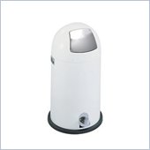 Safco White 9 Gallon Step-On Dome Receptacle