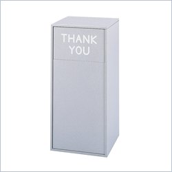 Safco Gray Flat Top Wood Receptacle