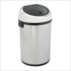 Safco Stainless Steel 17 Gallon Kazaam Trash Can