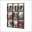 Safco Expose Mahogany/Sand 6 Pamphlet 6 Magazine Display