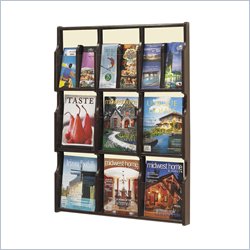 Safco Expose Mahogany/Sand 6 Pamphlet 6 Magazine Display