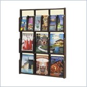 Safco Expose Mahogany/Sand 6 Pamphlet 6 Magazine Display