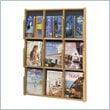 Safco Expose Oak/Black 6 Pamphlet 6 Magazine Display