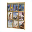 Safco Expose Oak/Sand 6 Pamphlet 6 Magazine Display