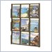 Safco Expose Mahogany/Black 9 Magazine Display