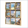 Safco Expose Oak/Black 9 Magazine Display