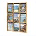 Safco Expose Oak/Black 9 Magazine Display