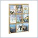 Safco Expose Oak/Sand 9 Magazine Display