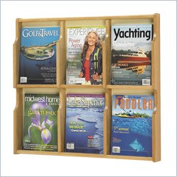 Safco Expose Oak/Sand 6 Magazine Display