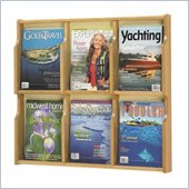 Safco Expose Oak/Sand 6 Magazine Display