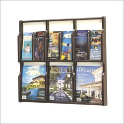 Safco Expose Mahogany/Sand 3 Magazine 6 Pamphlet Display