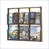 Safco Expose Mahogany/Sand 3 Magazine 6 Pamphlet Display