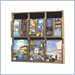 Safco Expose Oak/Black 3 Magazine 6 Pamphlet Display