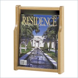 Safco Expose Oak/Black 1 Magazine Display