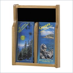 Safco Expose Oak/Black 2 Pamphlet Display