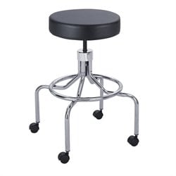Safco Lab/Drafting Stool with High Base and Screw Lift in Black