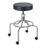 Safco Lab/Drafting Stool with High Base and Screw Lift in Black