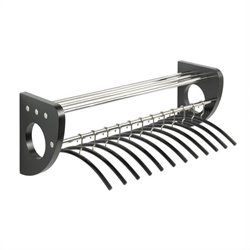 Safco Mode 36 Wood Wall Coat Rack With Hangers in Mahogany