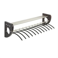 Safco Mode 48 Wood Wall Coat Rack With Hangers in Black