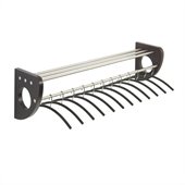 Safco Mode 48 Wood Wall Coat Rack With Hangers in Black