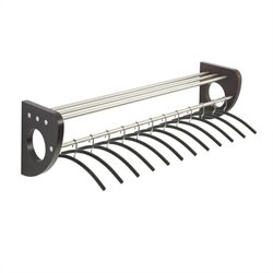Safco Mode 48" Wood Wall Coat Rack With Hangers in Mahogany