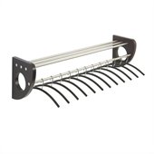 Safco Mode 48 Wood Wall Coat Rack With Hangers in Mahogany