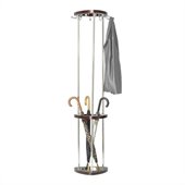 Safco Mode Wood Standing Coat Rack With Umbrella Stand in Mahogany