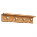 Safco Contempo Wood 4 Hook Wall Coat Rack in Medium Oak