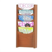Safco 5 Pocket Wood Magazine Rack in Cherry
